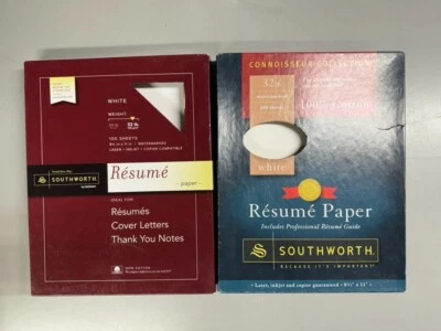 Set of 2 - Southworth Connoisseur Collection Resume Paper White - 48 + 16 Sheets - Image 1 of 4