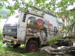VW T3 nur hohe Schiebetür (vom Hochdach Postbus ) als Ersatzteil Bastler defekt - Bild 1 von 3