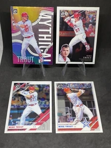 Mike Trout 4 Karten Lot 2019 Optic. Mythical, All Stars, Action, Base #170 - Bild 1 von 9
