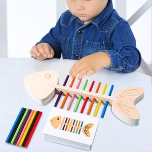 Wooden Learning Color Sorting Toy Educational Toy Develop Brain Flexible - Picture 1 of 7