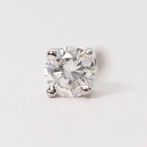 Tiffany Solitaire Diamond Single Earrings Pt950/24-659 - Picture 1 of 10
