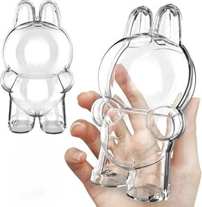 LABUBU Case Clear Protective Display Pop Mart The Monsters Plastic Cover Stand - Picture 1 of 4