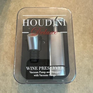 Houdini Deluxe Wine Preserver Vacuum Pump & Stopper New in Package - Picture 1 of 2