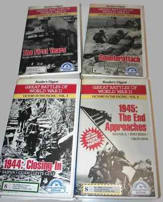 1987 Great Battles of World War II, Victory Pacific Readers Digest (4) VHS Boxed - Image 1 of 4