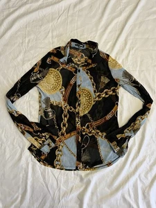 Fashion Nova Take Your Shot Button-Down-Shirt mehrfarbig Damen Medium  - Bild 1 von 2