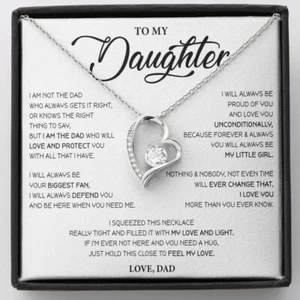 To My Daughter Necklace, Love Knot Pendant Necklace, Daughter Gift from Dad - Picture 1 of 8