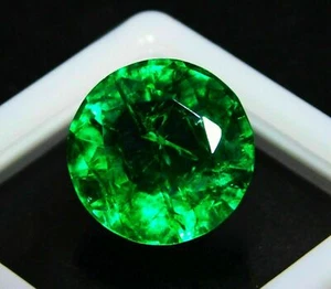 Natürlich Zertifiziert Rund Schliff 6.7 Karat Sambianischer Smaragd Lose - Bild 1 von 3