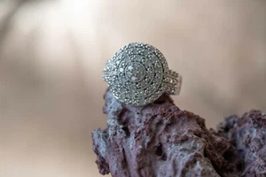 1/2ct Diamond Sterling Silver Ring - Picture 1 of 6