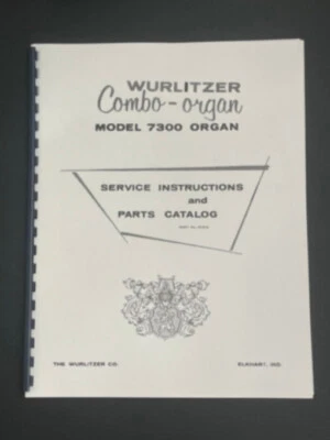 WURLITZER Combo Organ modelo 7300 Manual de Servicio Foto 1 de 4