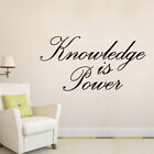  Knowledge Is Power Vinyl Wall Decals Quotes Sayings Words Art Decor Lettering