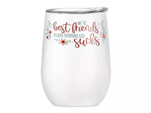 Edelstahl-Isolierbecher To Go,Tumbler Best Friends als Geschenk 350ml,Weinbecher - Bild 1 von 5