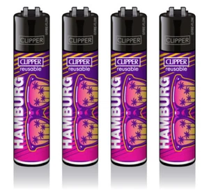 Accendino Clipper Classic 'Hamburg Sunglasses' nuovo 1 pezzo Lighter - Foto 1 di 2