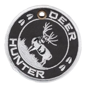 Hirschbock Jagd Gewehr Gewehr zweite 2. Änderung Weihnachten Urlaub Patch Ornament - Bild 1 von 1