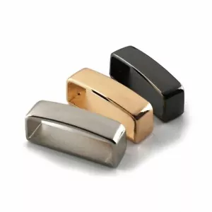 2pcs Metal Strap Loop Rings 40mm Belt Keeper Ring Buckle Leather Crafts Accessor - Picture 1 of 12