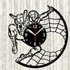 Spiderman Vinyl Record Wall Clock Decor Handmade 2825