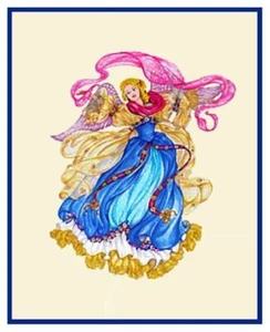 A Vintage Victorian Religious Sweet Angel # 106 Counted Cross Stitch Pattern - Picture 1 of 3