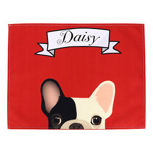 Personalized Name Pet Feeding Mat Non Slip Dog Cat Food and Water Bowl Placemat
