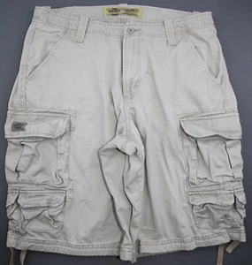 Vintage Men's Lee Dungarees Cargo Shorts Can't Bust Em Beige Size 32 (Msr 33x12) - Picture 1 of 12