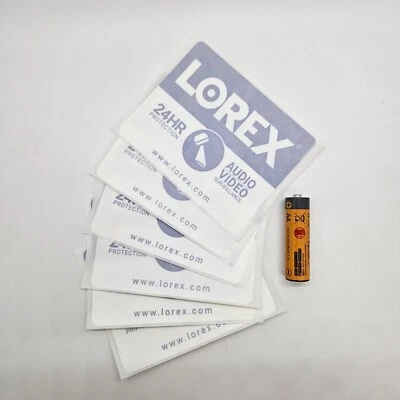 LOT OF 10 - Lorex 24 Hour Protection Video Surveillance Adhesive Stickers Window - Imagem 1 de 4