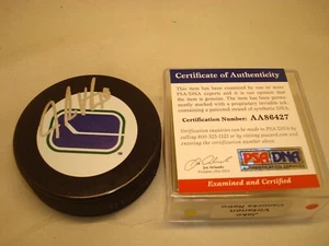 Jake Virtanen Signed Vancouver Canucks Hockey Puck Autographed PSA/DNA COA 1B - Picture 1 of 4