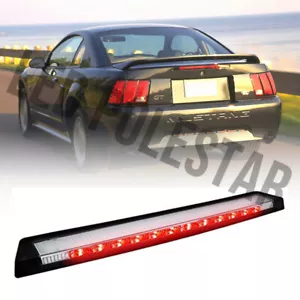 Tercera luz de freno LED roja lente transparente para barra de lámpara de parada Ford Mustang 99-04 - Imagen 1 de 6