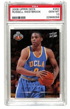2008-09 Upper Deck #262 Russell Westbrook Rookie RC Card PSA 10 Thunder