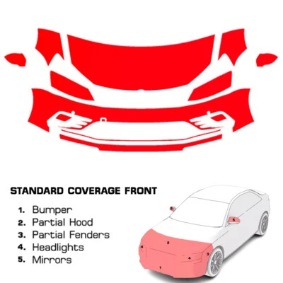 PreCut Paint Protection Film Clear PPF Kit For Volkswagen Jetta GLI 2016-2018 - Image 1 of 4