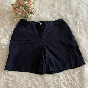 Karen Scott Petite Shorts, Size 10P, Blue, Cotton Blend, Pockets - Picture 1 of 8