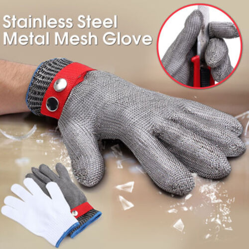 Stainless Steel Metal Mesh Butcher Work Glove Safety Cut Proof Stab Resistant