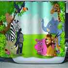 Lovely Forest Animals 3D Shower Curtain Waterproof Fabric Bathroom Decoration