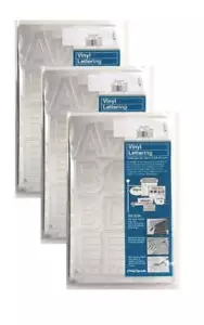 Chartpak 2-inch Silver Stick-on Vinyl Letters & Numbers (01059), 3 PACKS - Picture 1 of 1