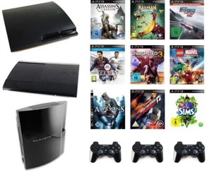 Sony Playstation 3 Konsole Auswahl PS3 Slim Fat Original Controller Gratis Spiel - Bild 1 von 23