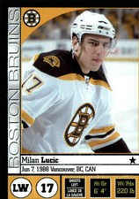 2008-09 Panini Stickers Boston Bruins Hockey Card #18 Milan Lucic