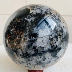 Cristal Turmalina Negro Natural Esfera Cuarzo Cristal Energía 2240g - Imagen 1 de 14