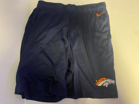Denver Broncos NFL Team Nike Dri-Fit Shorts Navy Blue Mens Size XXL 2XL Cover
