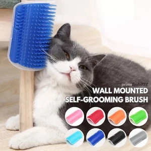 Cat Self-Groomer & Face Scratcher -Wall Corner Massage Comb, Grooming Brush Tool - Picture 1 of 20