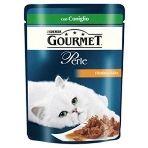 6 x PURINA GOURMET LE PERLE CIBO PER GATTI CONIGLIO 85gr FILETTINI CROCCANTINI - Imagen 1 de 1