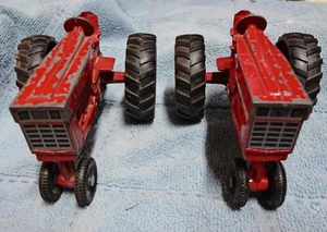 Ertl Red IH Tractors (2), Wagons (3), Mower, Spreader & Plow_8 Pcs Total - Picture 1 of 13