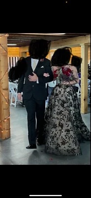 Black & Tan Wedding Dress - Image 1 of 4