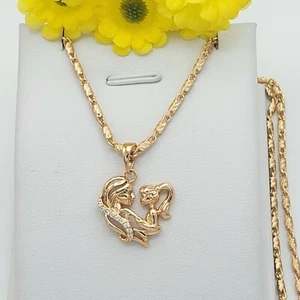 18K Gold Plated Women's. Mom & Daugther Love Heart Pendant Necklace. Family - Picture 1 of 6