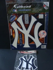 NY YANKEES Fathead Teammates Decals Logo MLB Peel 'n Stick Wall Bonus Magnet NEW - Picture 1 of 2