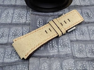 26mm/24mm Canvas Watch Band Vintage Minimalist Design Bespoke Military fashion - Picture 1 of 10