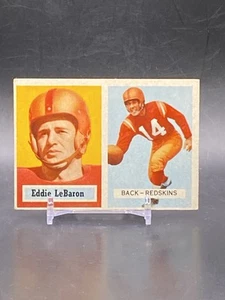 1957 Topps #1 Eddie LeBaron Washington Redskins Vintage Football Trading Card - Picture 1 of 2