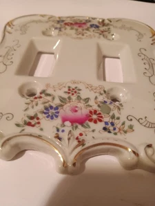 Vintage japanische Porzellan zwei Schalter elektrische Lichtabdeckung 60/70er Jahre - Bild 1 von 16
