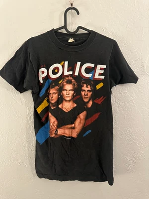 De Colección Police Synchronicity Tour 1983- Camiseta Pantalla Pequeña Estrellas Puntada Única Foto 1 de 4