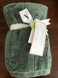 Cupcakes & Cashmere CHRISTMAS BOWS COTTON GREEN 2 BATH + 2 HAND TOWELS ~ HOLIDAY - Picture 1 of 2