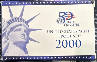 2000-S US Mint Proof Set 10 Coin Set Original Government Packaging COA - Image 1 of 4