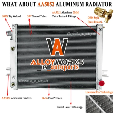 3 Rows Full Aluminum Radiator For 2013-2018 14 2015 2017 Ram 2500 3500 4500 5500 - Image 1 of 4