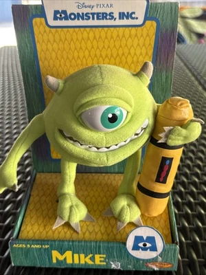 Disney Pixar Monsters Inc Mike Wazowski Peluche 9" 2002 Spin Masters Juguetes Nuevo en Caja Foto 1 de 4