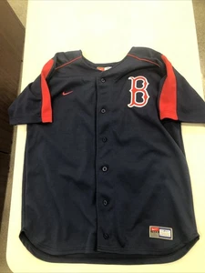 Camiseta deportiva de colección Nike Team Boston Red Sox azul rojo cosida Jonathan Papelbon JUVENTUD grande - Imagen 1 de 10